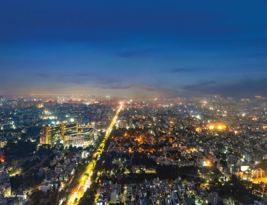 Night View - Towards HUDA City Centre